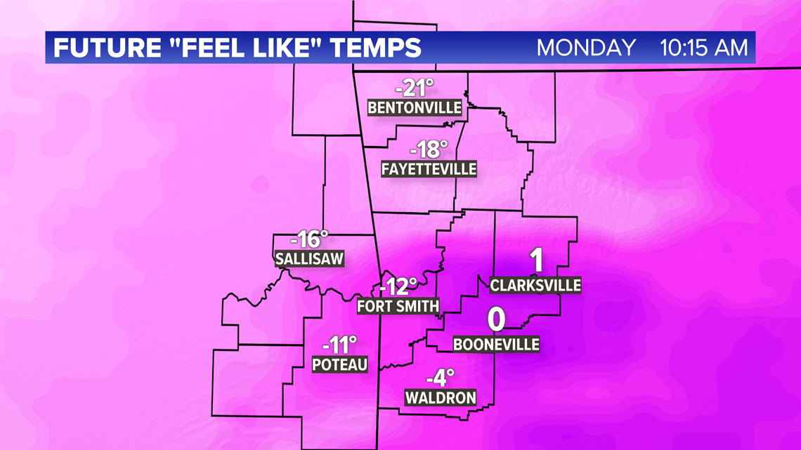 Wind chill a concern today across Northwest Arkansas