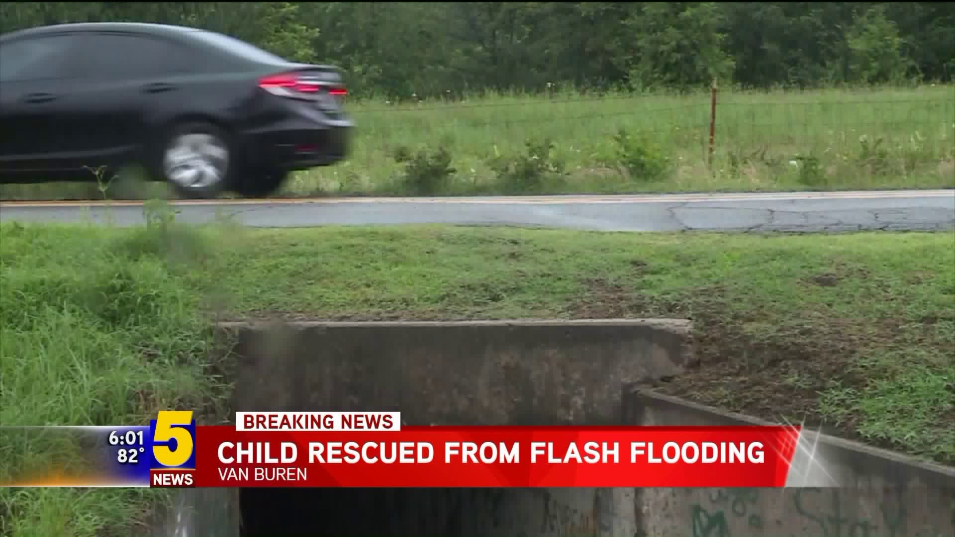 Child Rescued from Flash Flooding