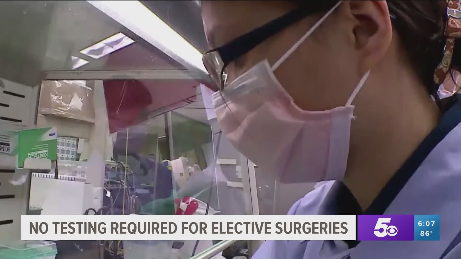 The state will leave the decision up to physicians and institutions if they will test patients for COVID-19 before elective surgeries. https://bit.ly/2D5tRVd