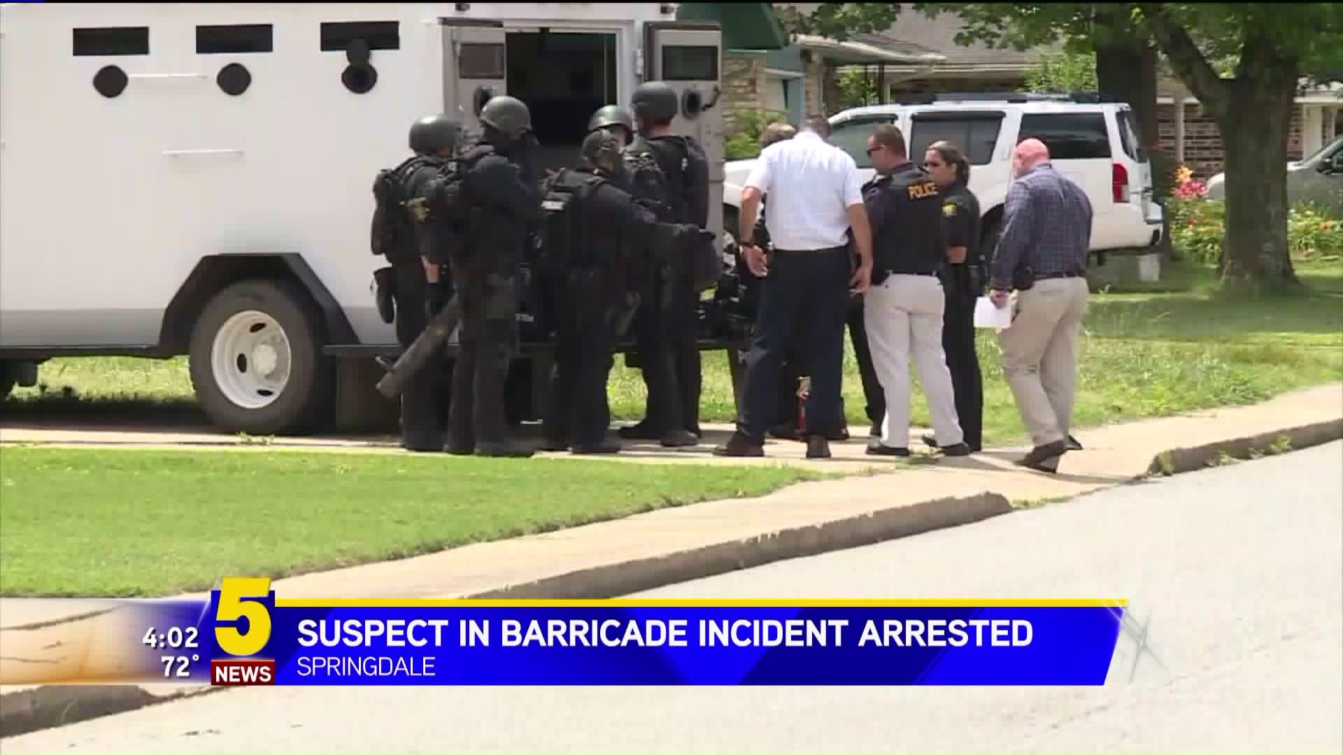 Barricaded Suspect Arrested In Springdale Home