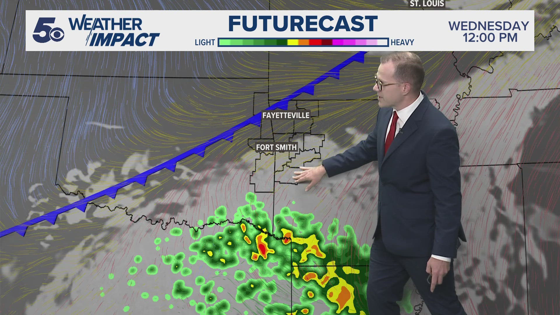 We're on a temperature rollercoaster for the next few days. Warm days followed by surges of cold air. Is there any rain with these big temperature swings?