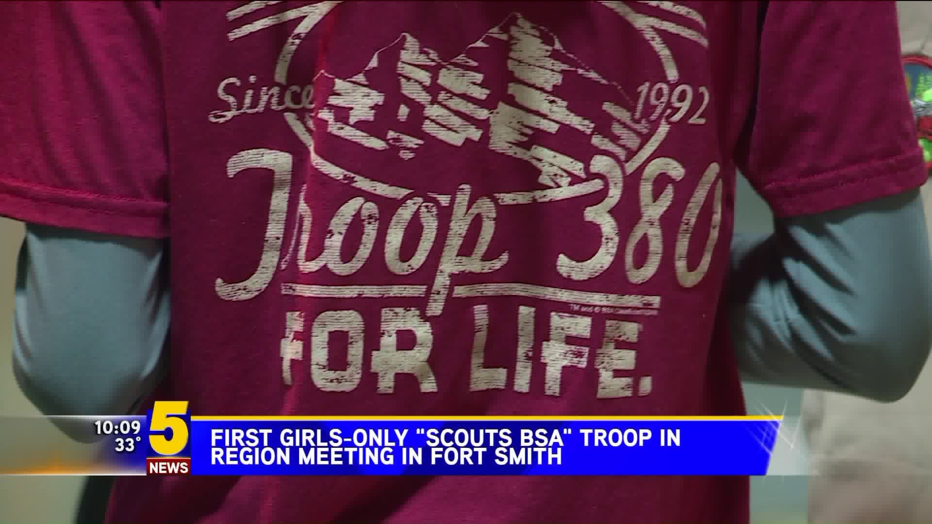 First Girls Only Scouts BSA Troop In Region Meeting In Fort Smith