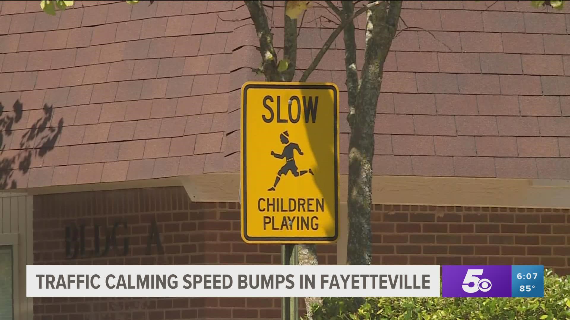 Speed cushions will be installed in Fayetteville to combat speeding as part of the City's new traffic policy.
