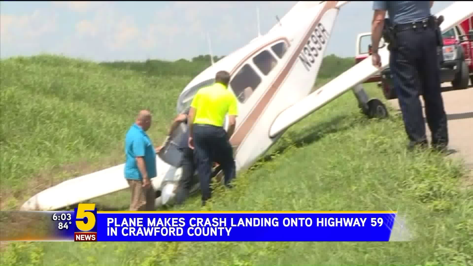Plane Makes Crash Landing on Hwy. 59