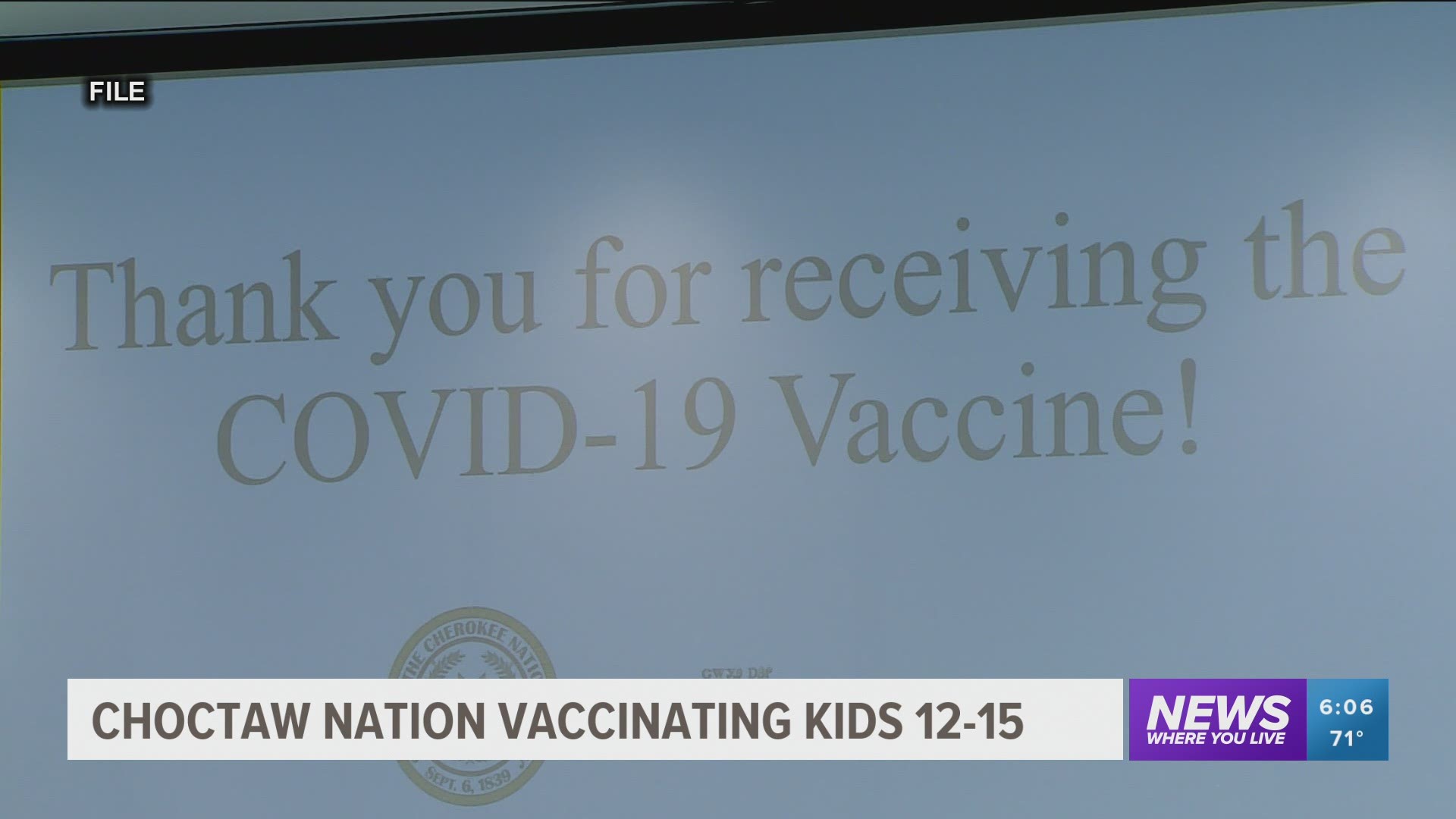 The tribe’s health centers in Tahlequah, Vinita, Muskogee and Sallisaw will offer the vaccine to this age group every weekday.