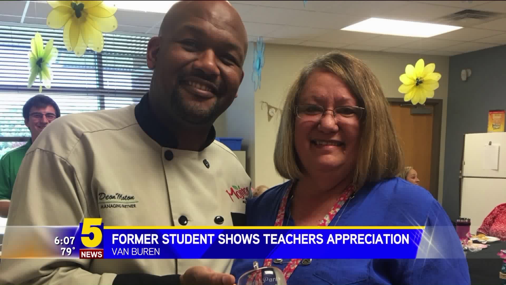 Former Student Shows Teacher Appreciation
