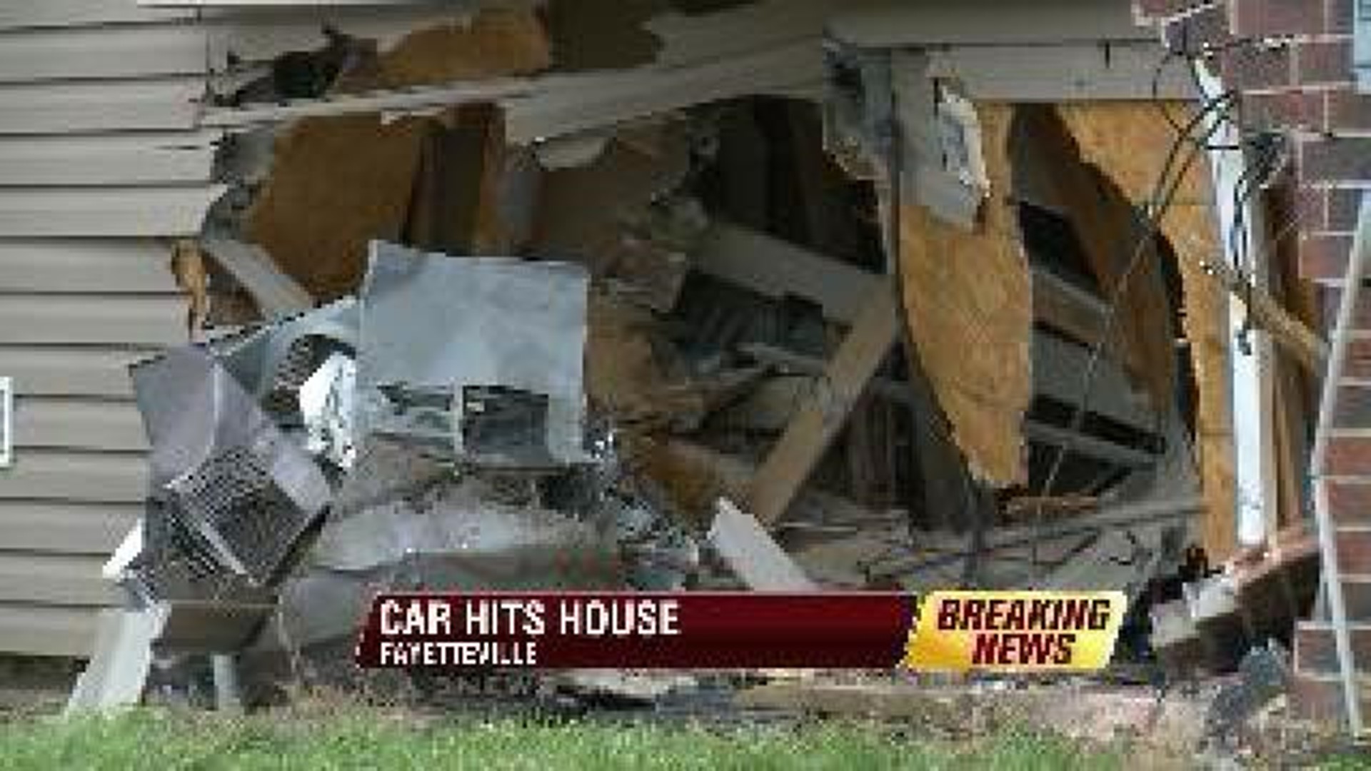 Car Crashes and Damages Fayetteville Home