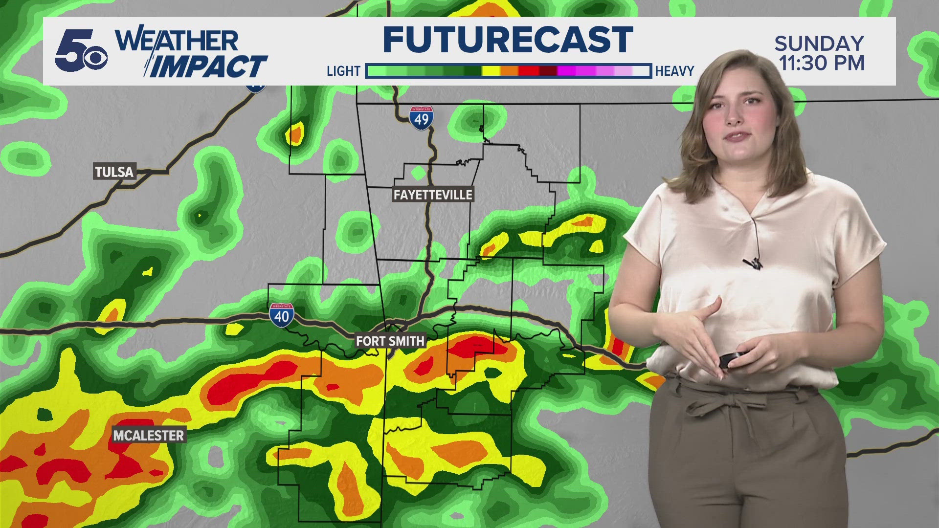 Clouds are building up today as isolated sprinkles drop across the area. Heavy rain moves in overnight and severe weather threats pick up tomorrow.