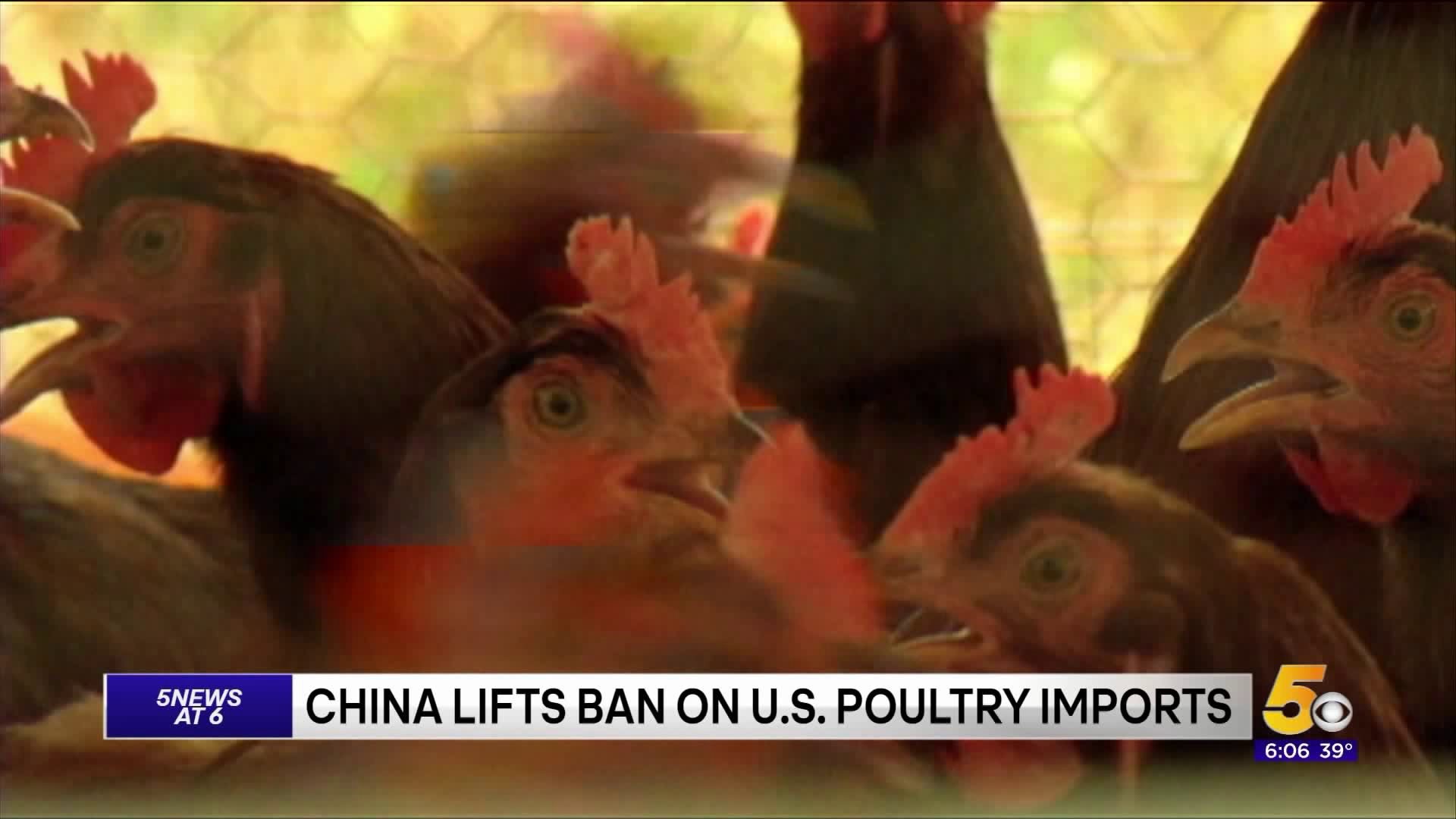 China Lifts Ban On U.S. Poultry Imports