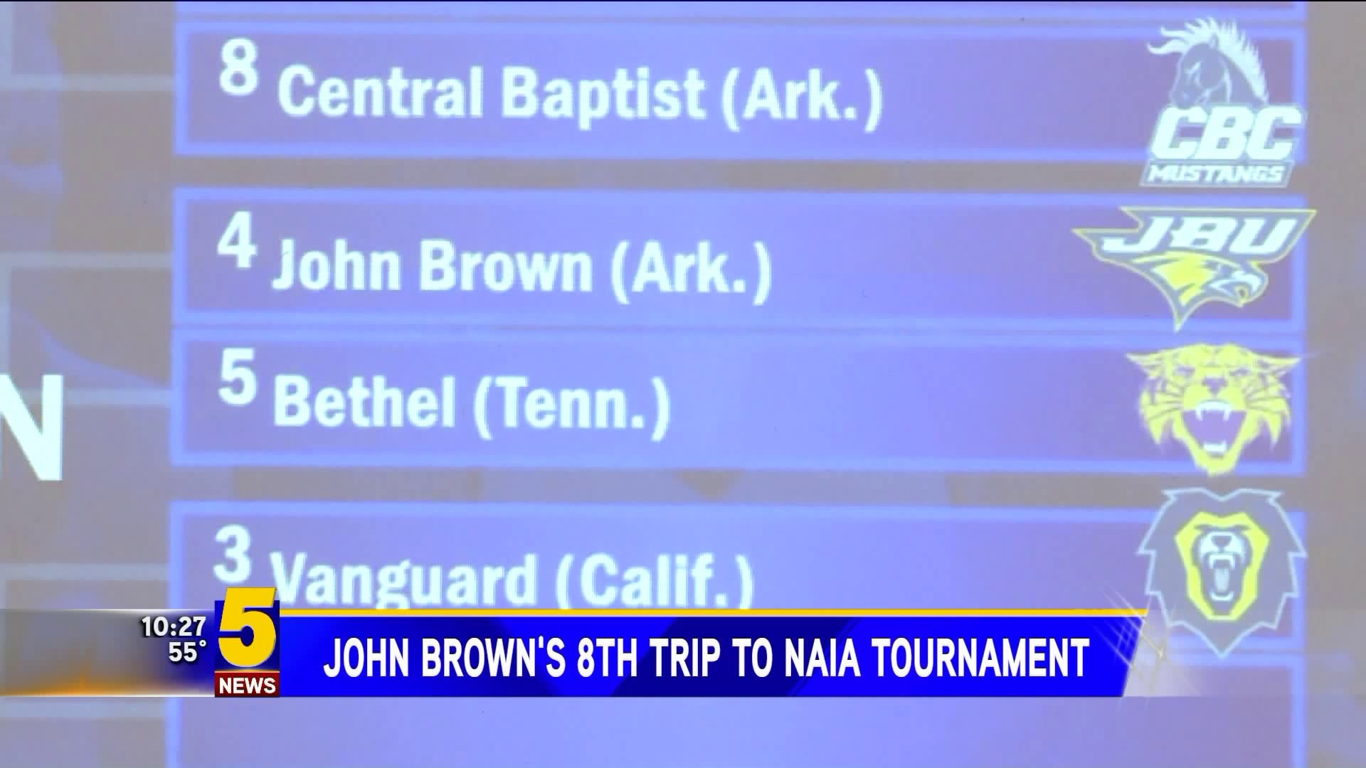 John Brown back in the national tournament