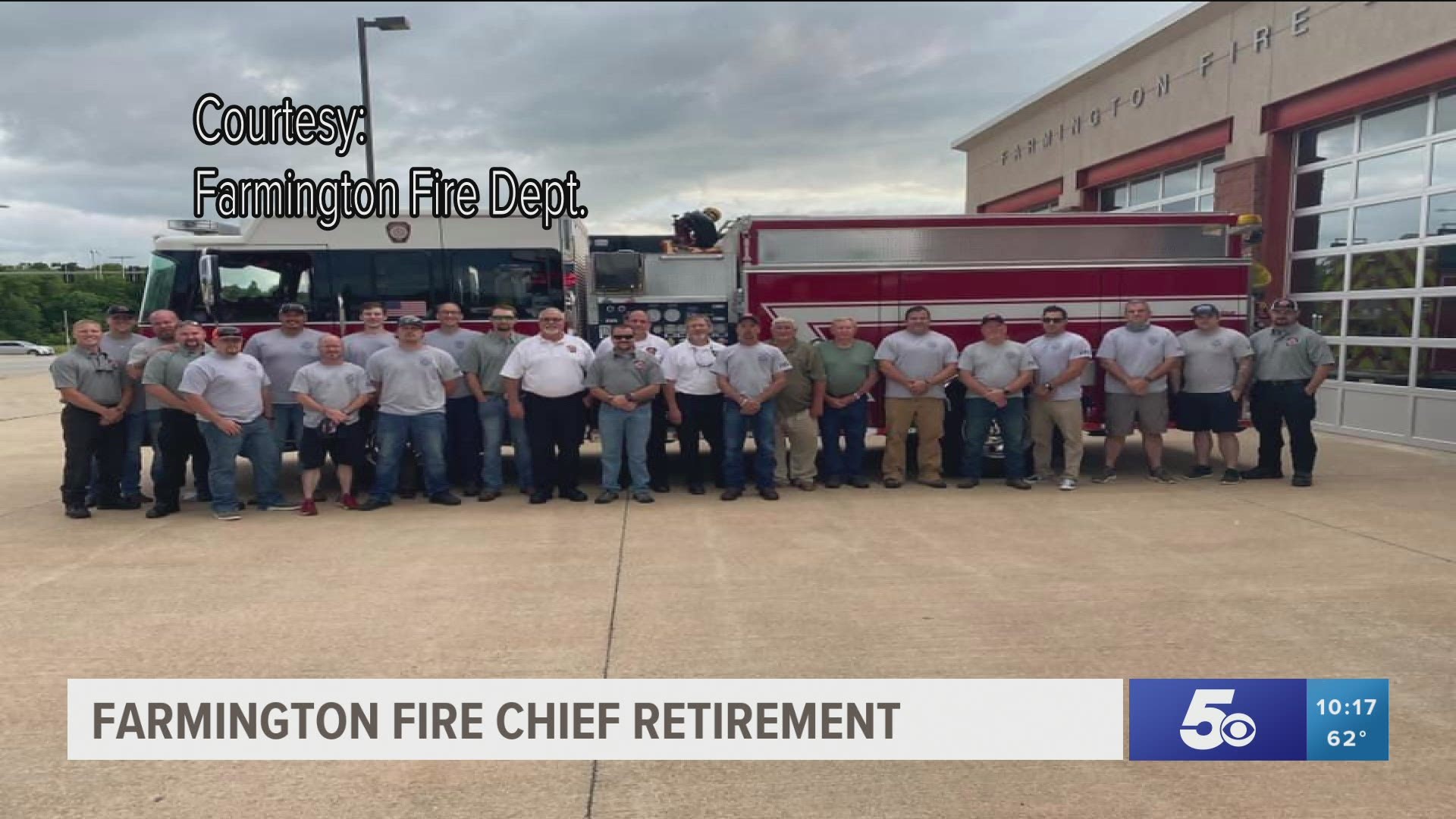 The department held a parade by his house in his honor Tuesday (May 26).