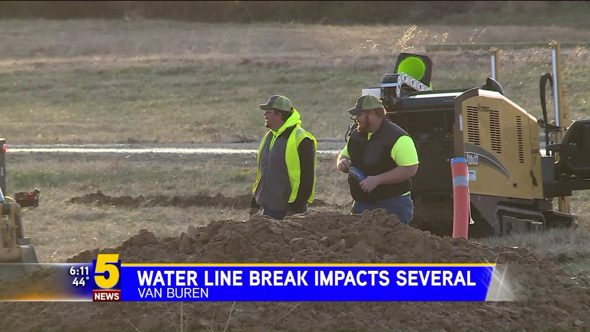 Water Line Break Impacts Several People In Van Buren