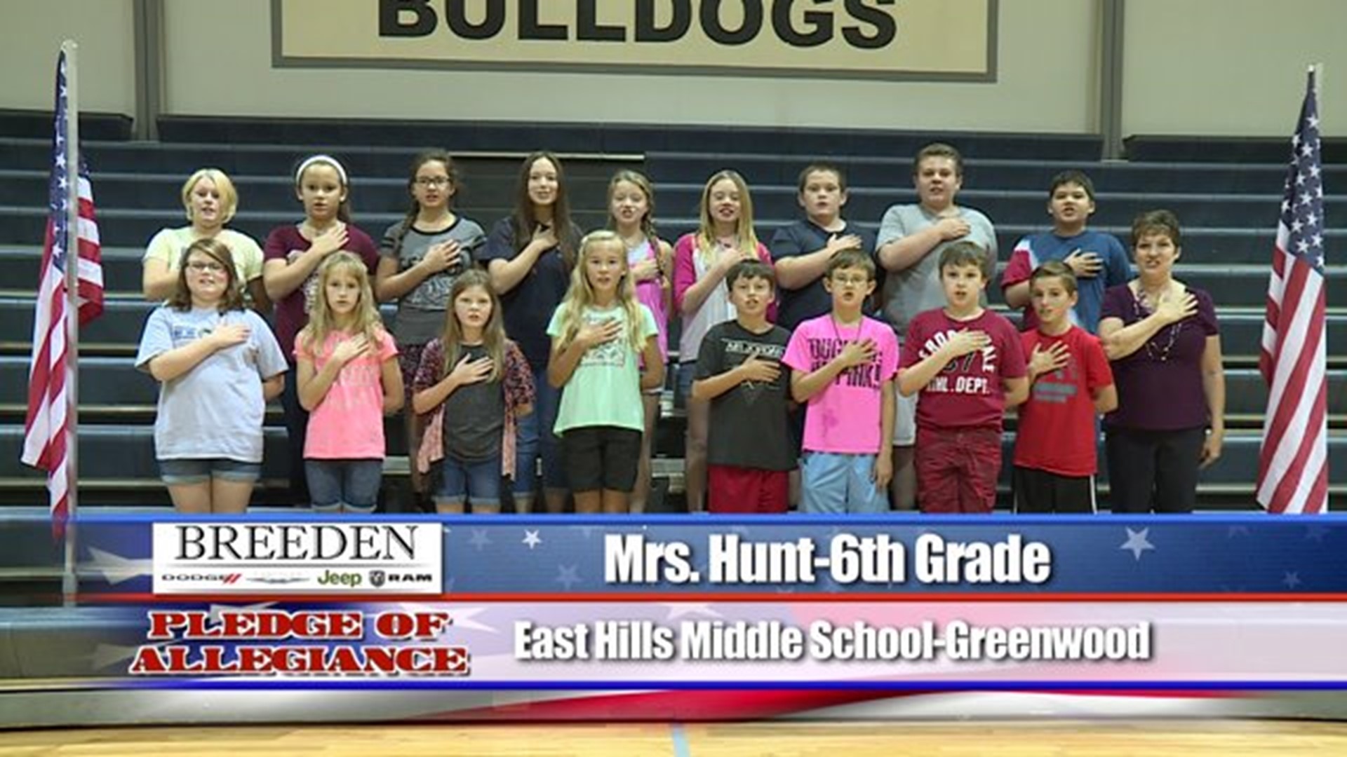 East Hills Middle School, Greenwood - Mrs. Hunt, 6th Grade