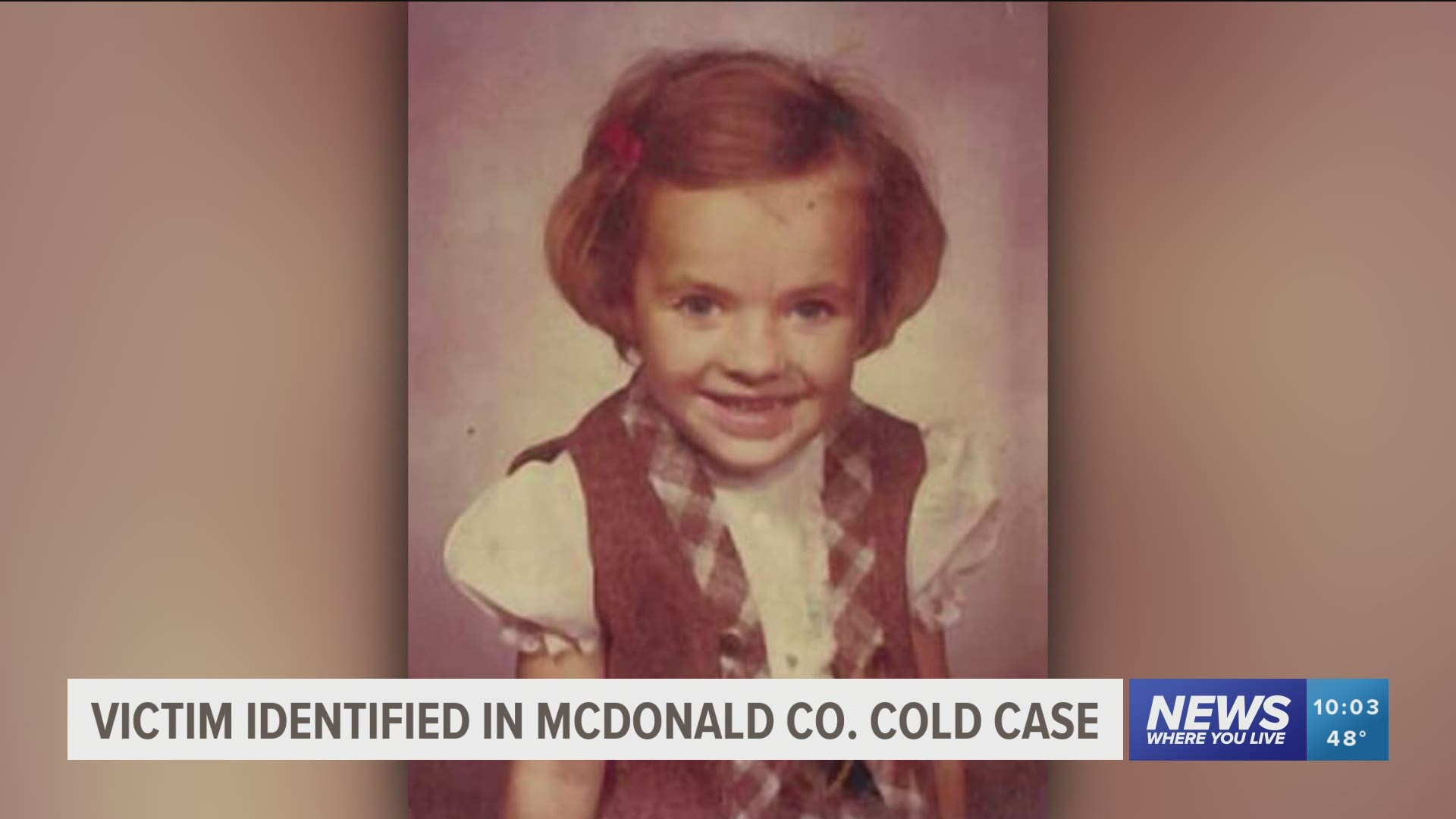 A body found hogtied and dumped behind a rural farmhouse in McDonald County in 1990 has been identified as a missing Kansas woman.