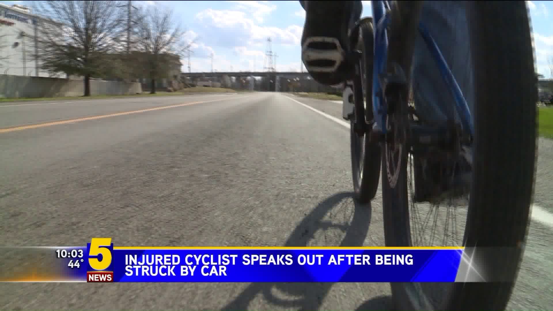 Injured Cyclist Speaks Out After Being Stuck By Car