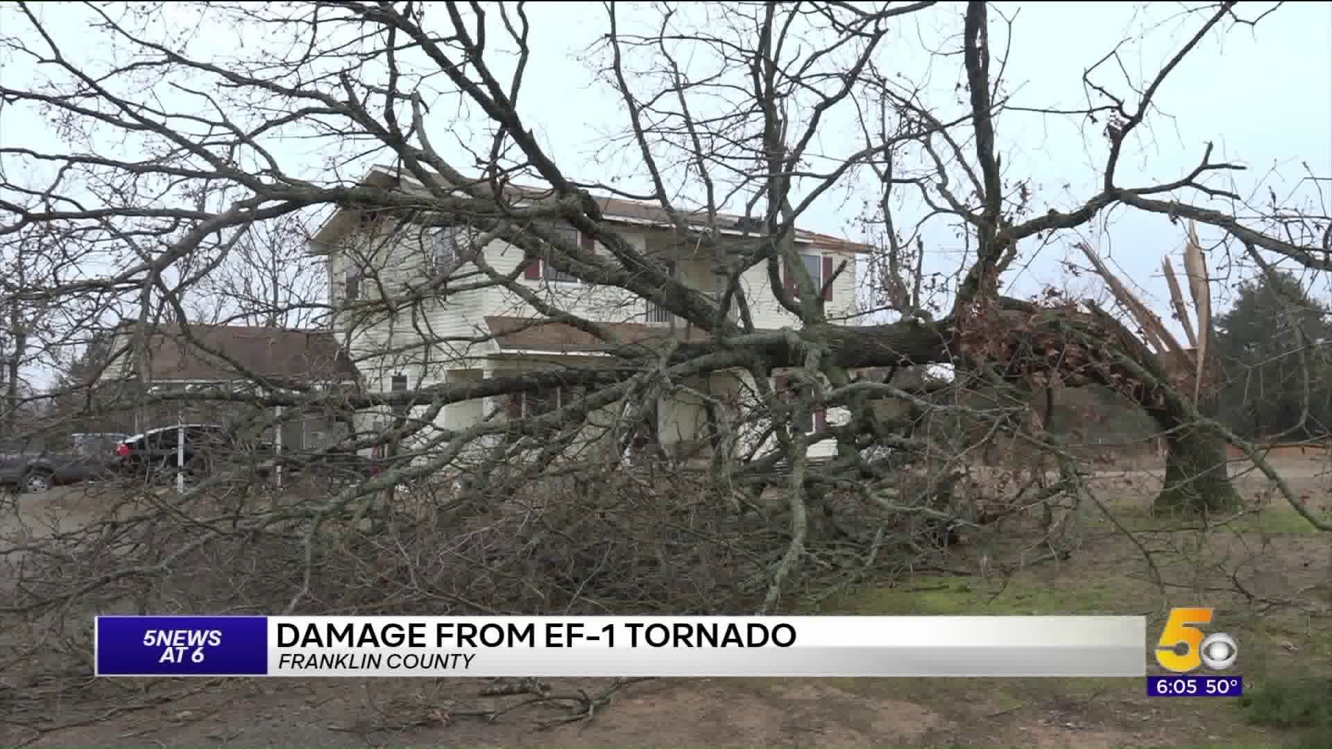 Damage from EF1 Tornado in Franklin County