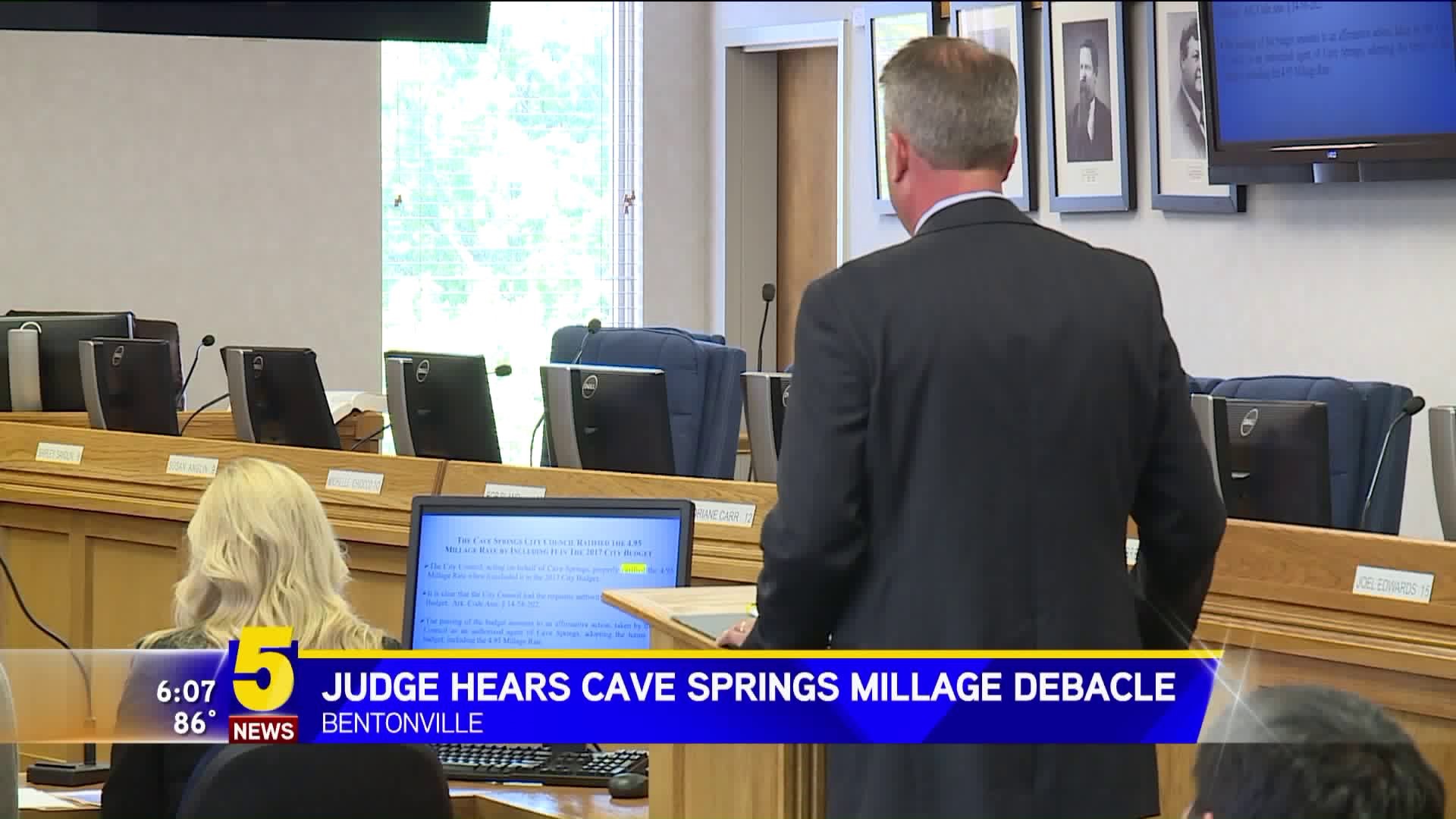 BENTON COUNTY JUDGE HEARS CAVE SPRINGS MILLAGE DEBACLE