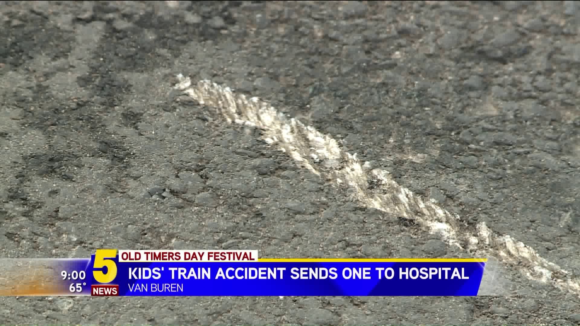 Kids` Train Accident Sends One To Hospital