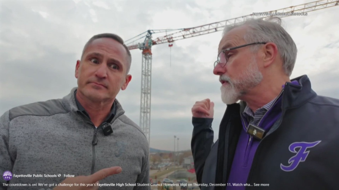 Fayetteville school officials to climb construction crane if annual homeless vigil raises $25K