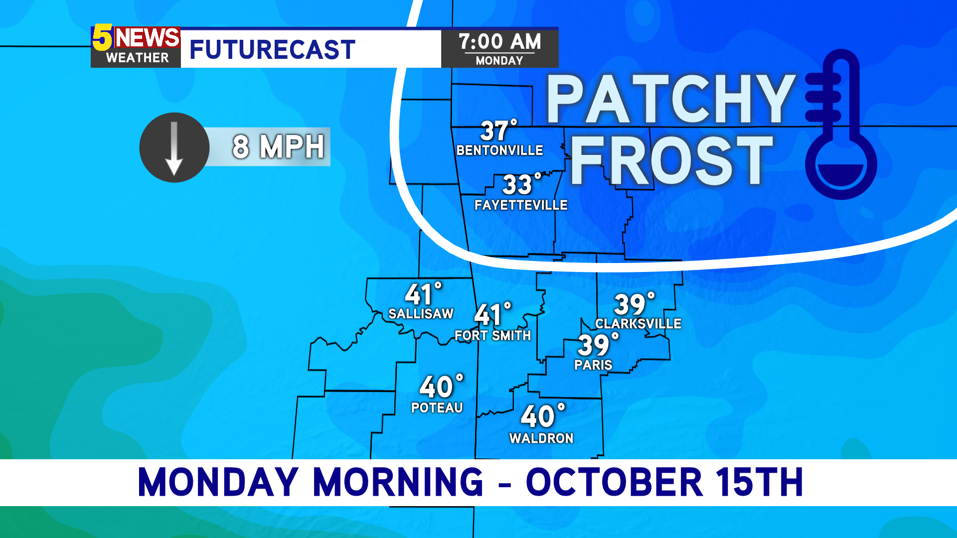 First Frost In Arkansas For Some Next Week?