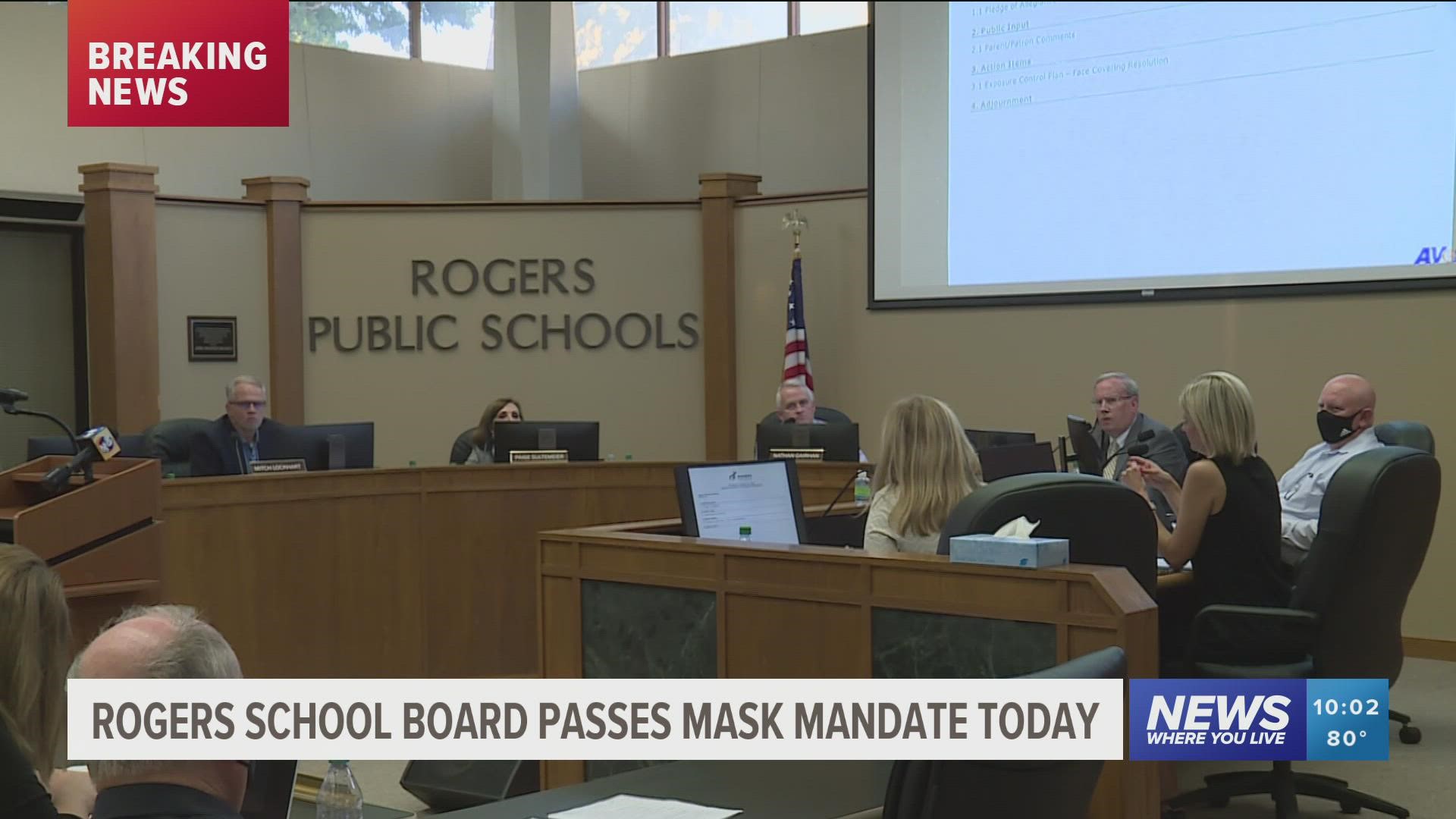 The school board met Thursday, August 11 to discuss mask requirements within schools as COVID-19 numbers rise.