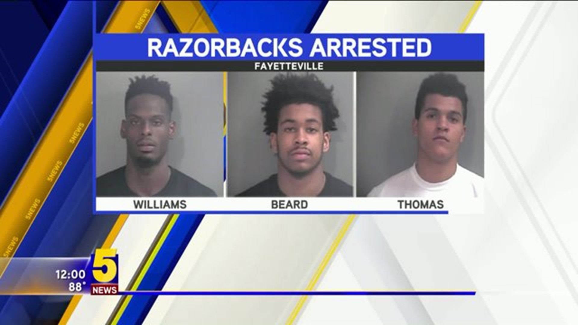 3 Razorback Players Behind Bars