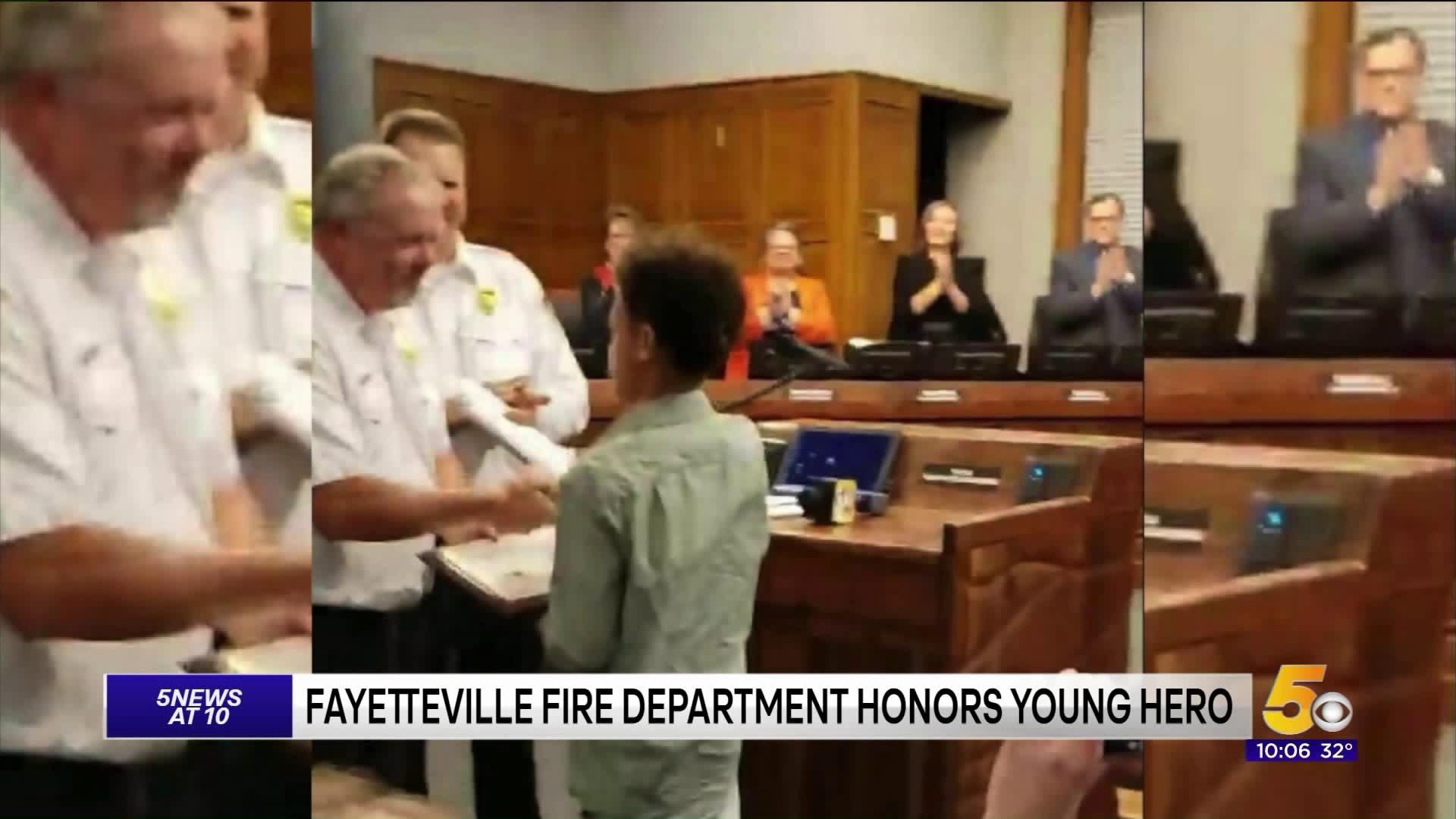 Local Boy Honored For Bravery During House Fire
