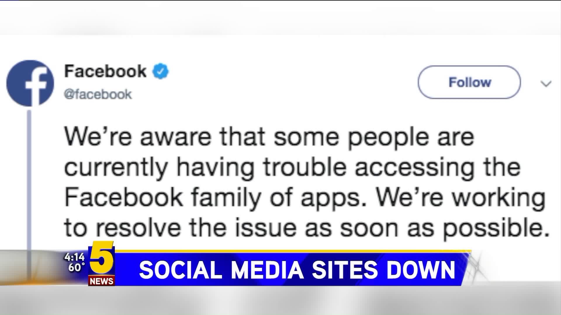 Social Media Sites Down