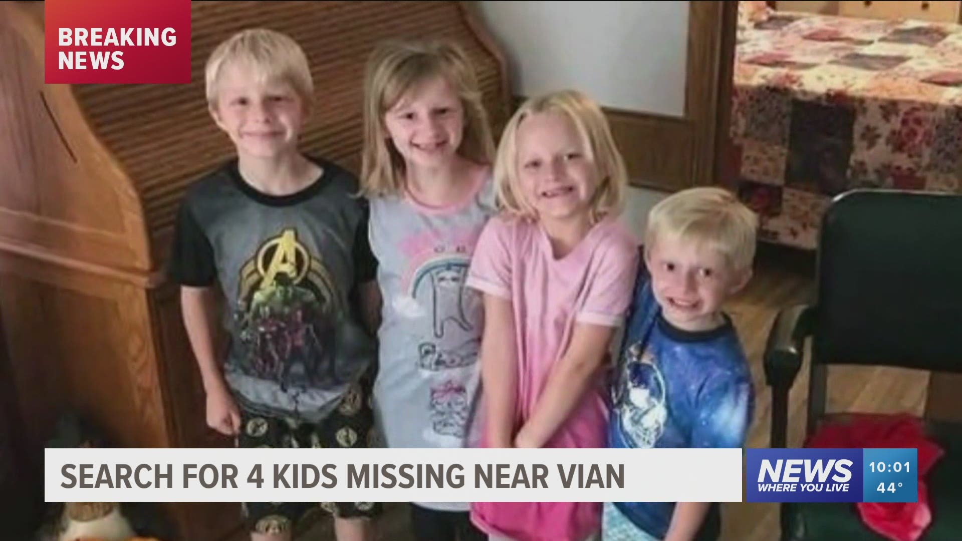 Nathanial, Maria, Adabell and Levi were last seen around 2:30 p.m. Tuesday (Dec. 1) on Moonshine Road just north of Vian. https://bit.ly/3lpF17n