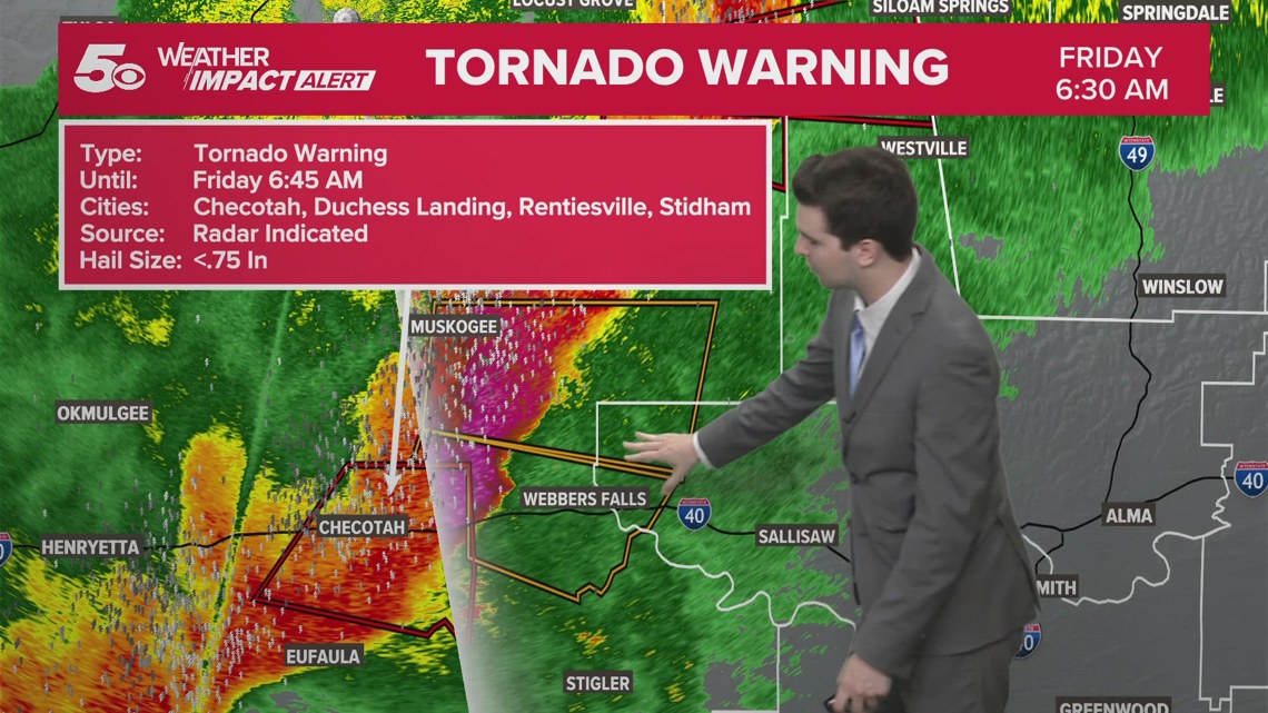 Tornado warning issued in Oklahoma | Weather Impact Alert | 5newsonline.com