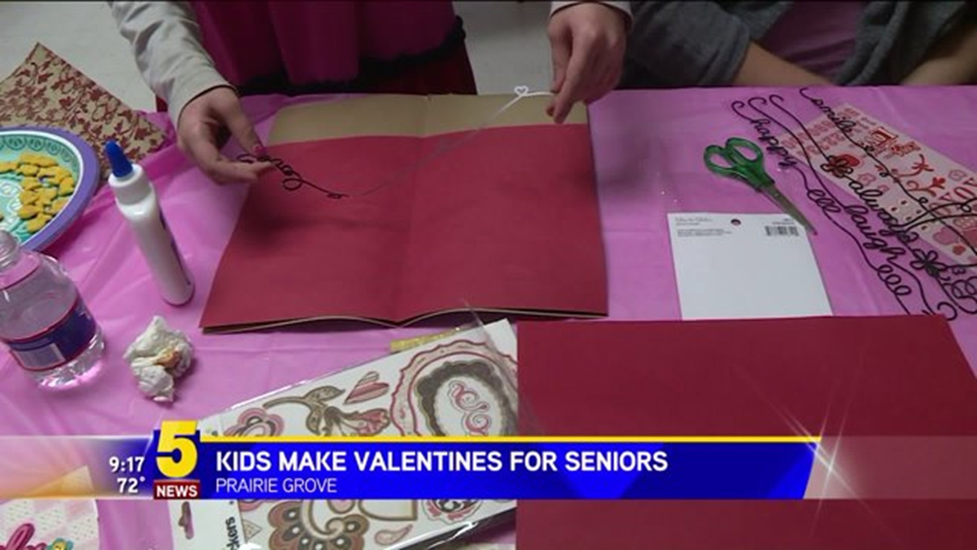 Kids Make Valentines For Seniors