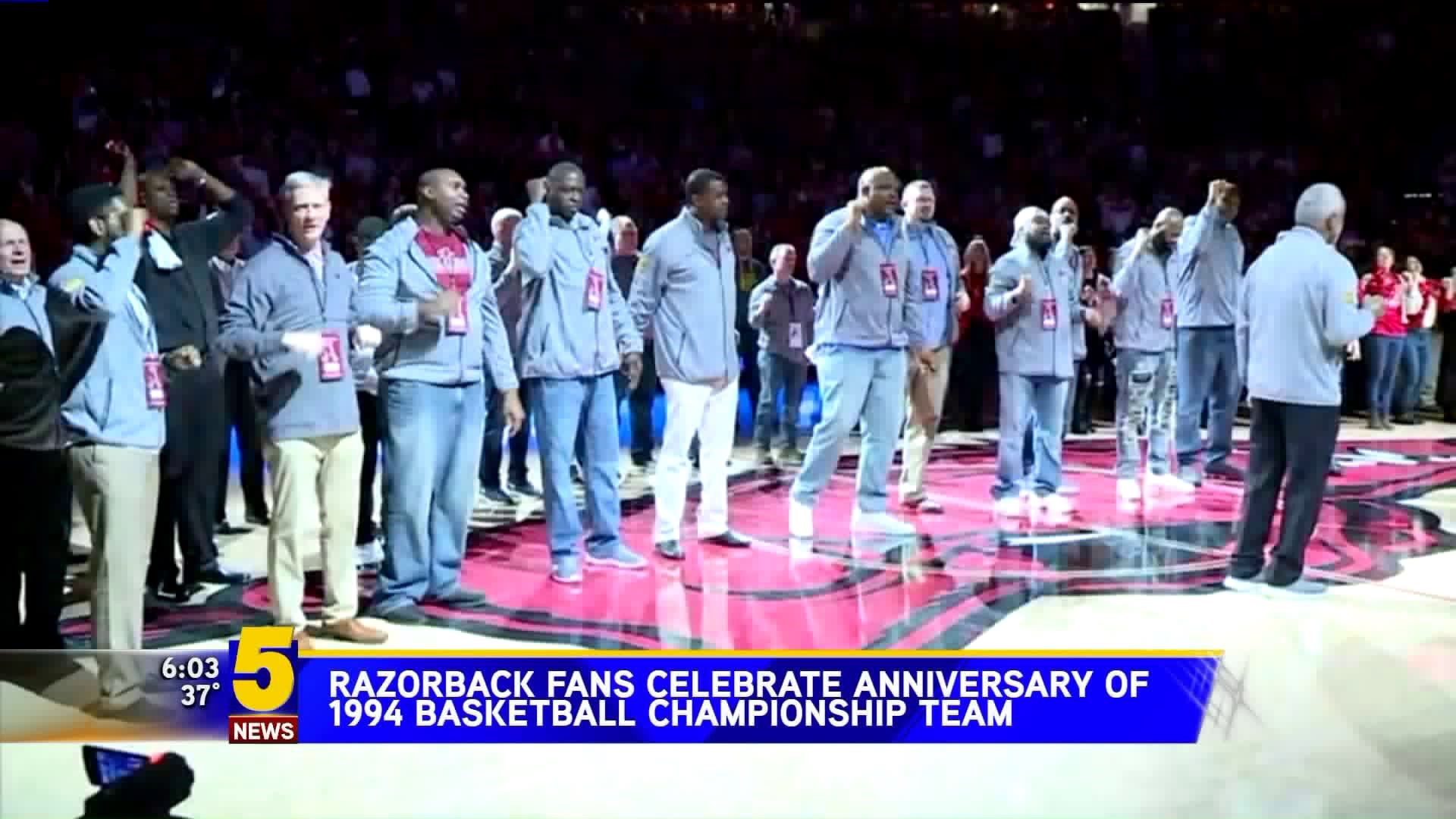 Razorback Fans Celebrate Anniversary Of 1994 Basketball Championship Team