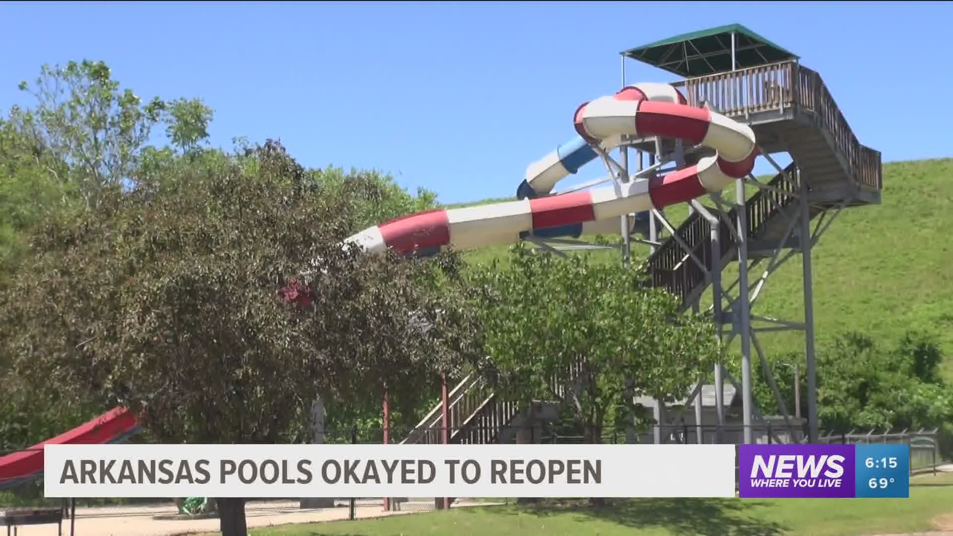 Monday (May 18) is the day public pools and water parks can reopen their doors to the public in Arkansas, with strict sanitation and social distancing guidelines.