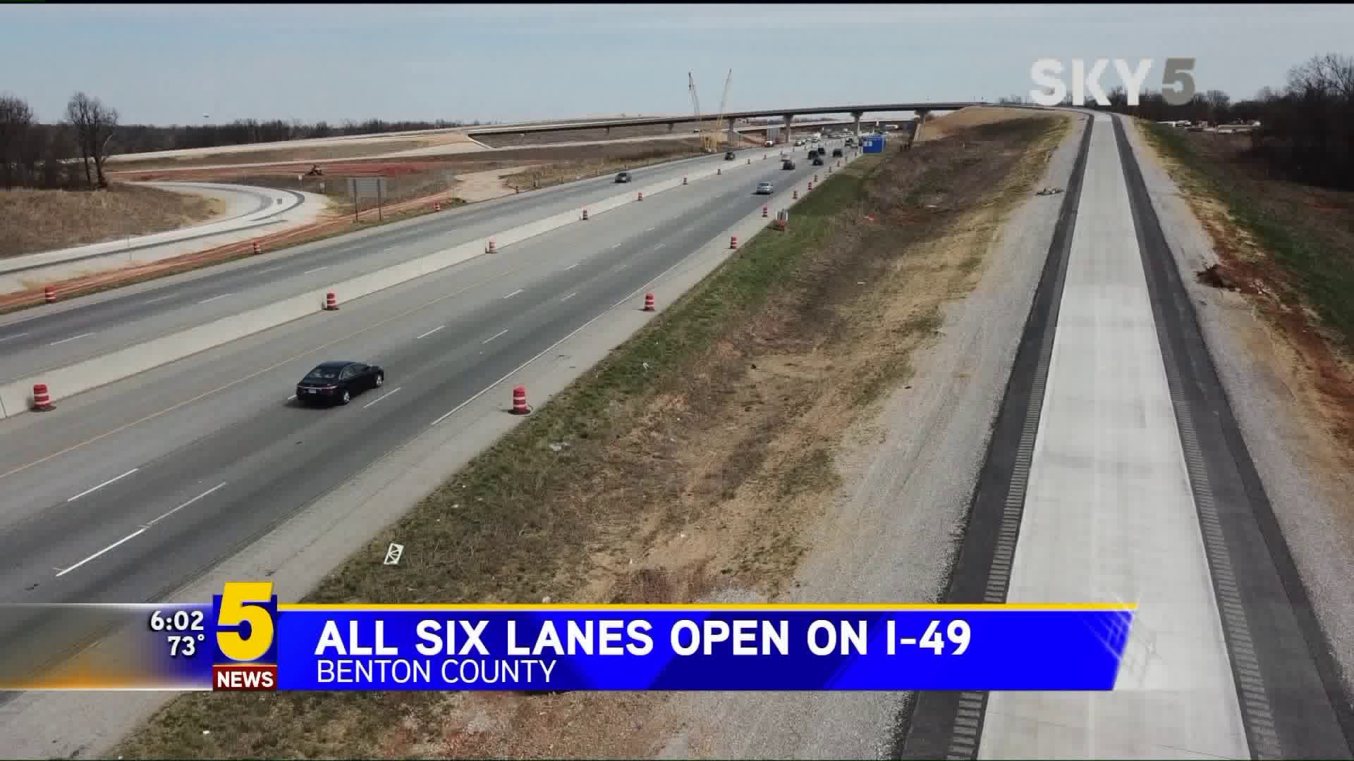 All Six Lanes Open On I-49