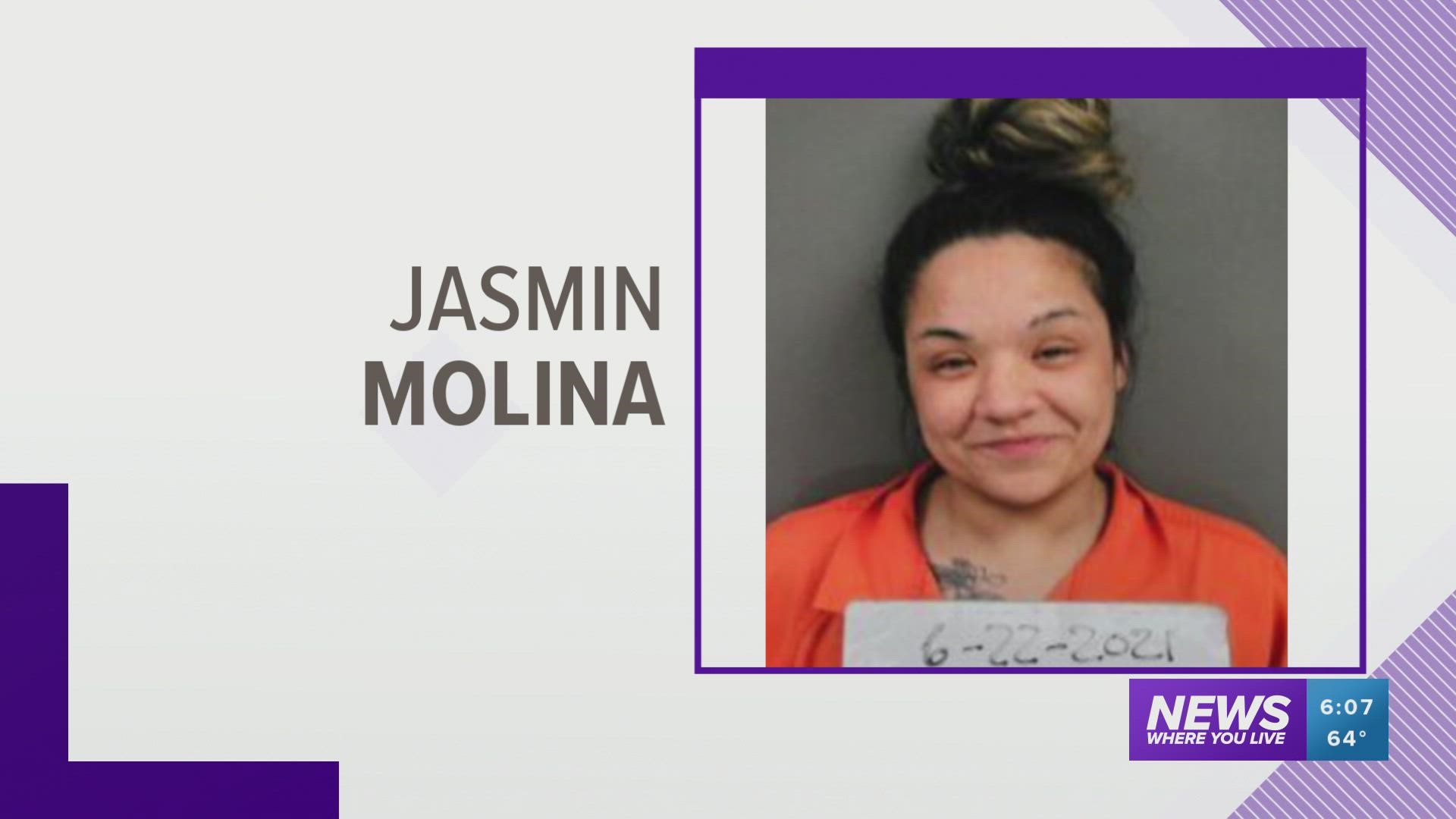26-year-old Jasmin Molina will serve three years in prison for using others' identities to file for pandemic unemployment benefits.
