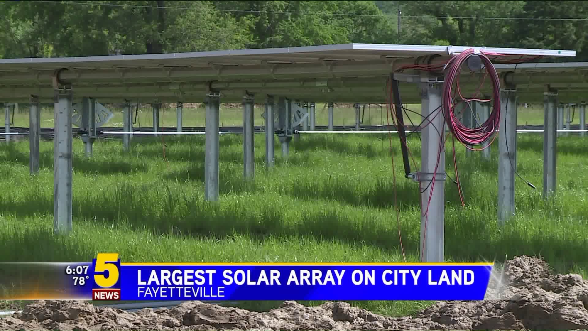 Largest Solar Array on City Land