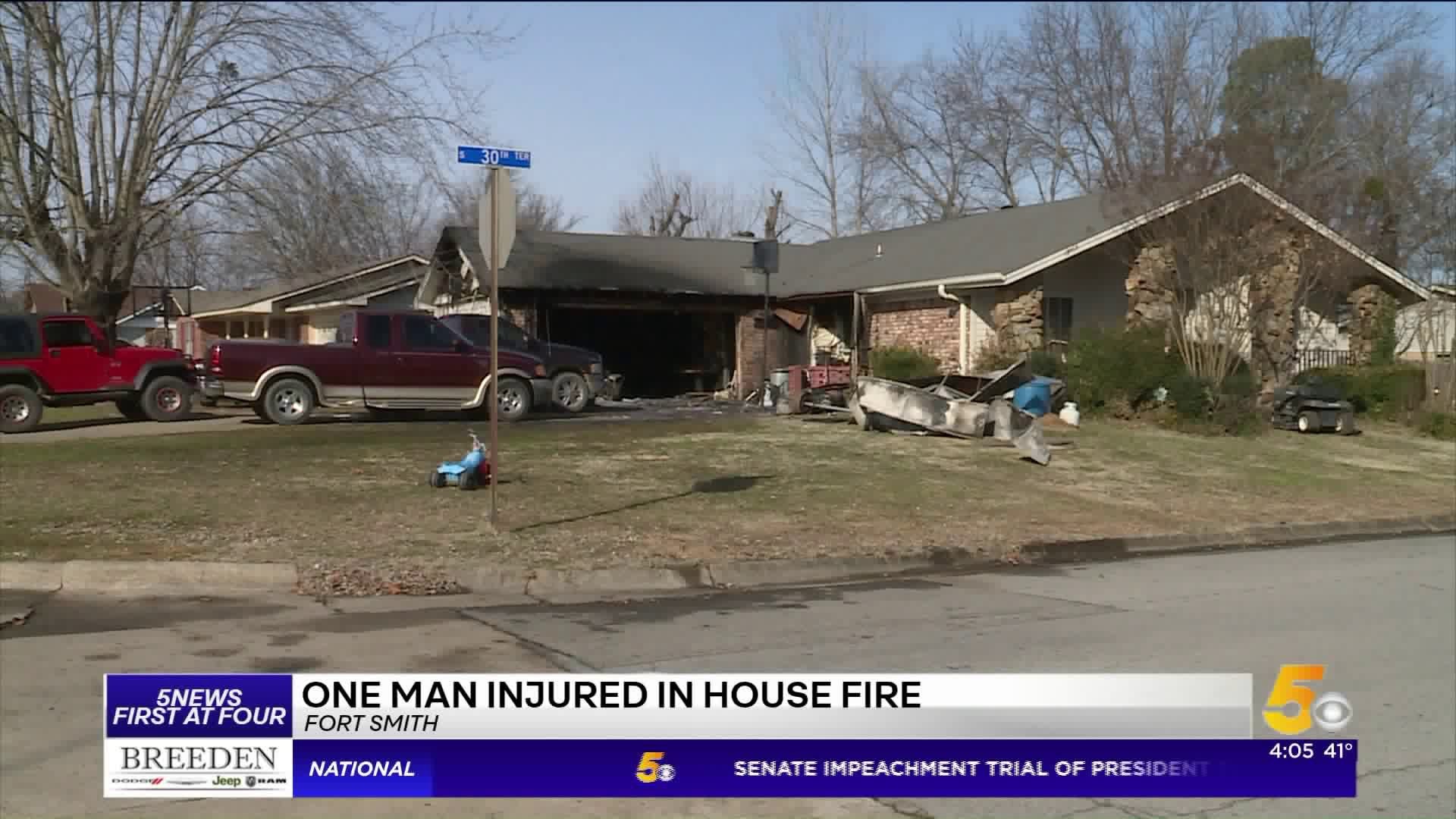 One Man Injured in Fort Smith House Fire