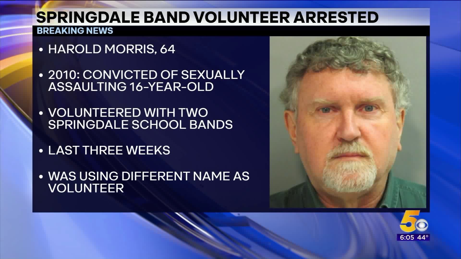 Springdale Bands Volunteer Failed To Disclose Sex Offender Status
