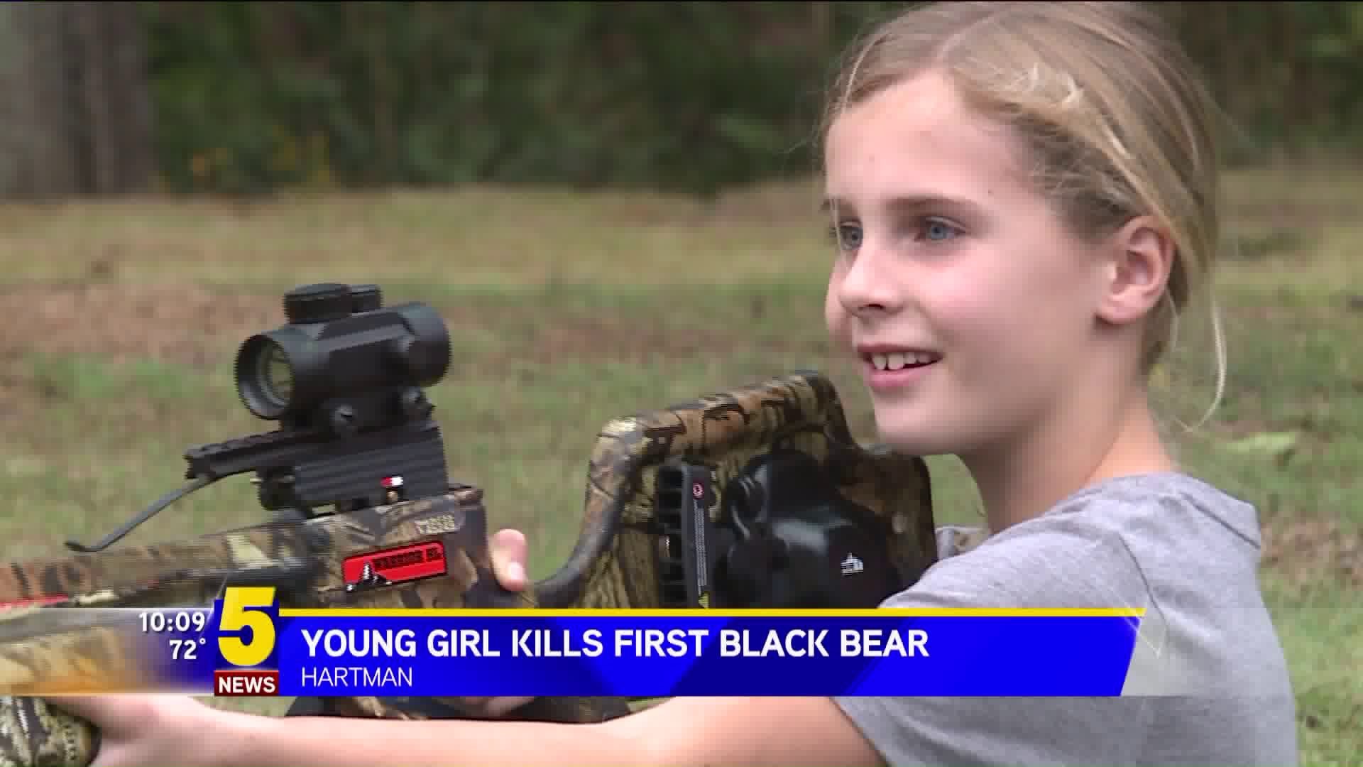 Young Girl Kills First Black Bear