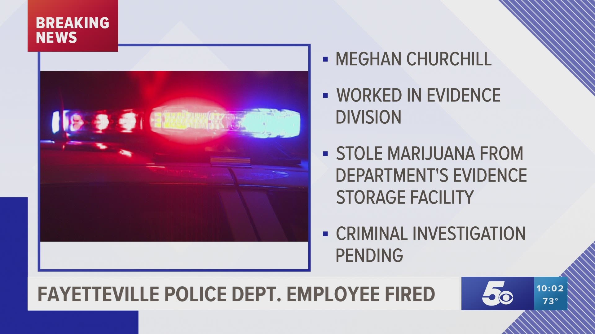 Fayetteville Police Department employee fired for stealing marijuana from evidence