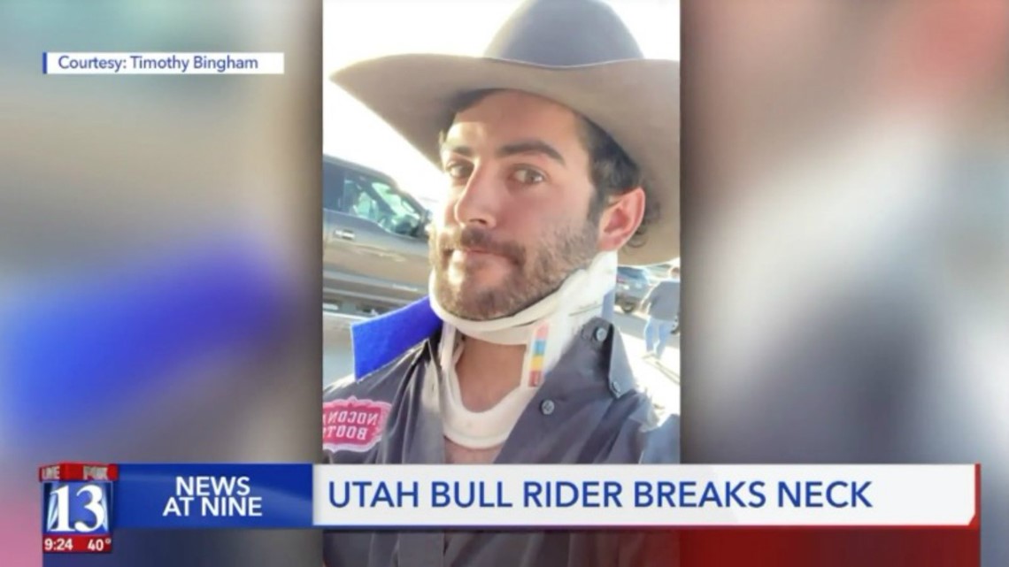 Utah Bull Rider Survives Neck-Breaking Fall During Competition ...