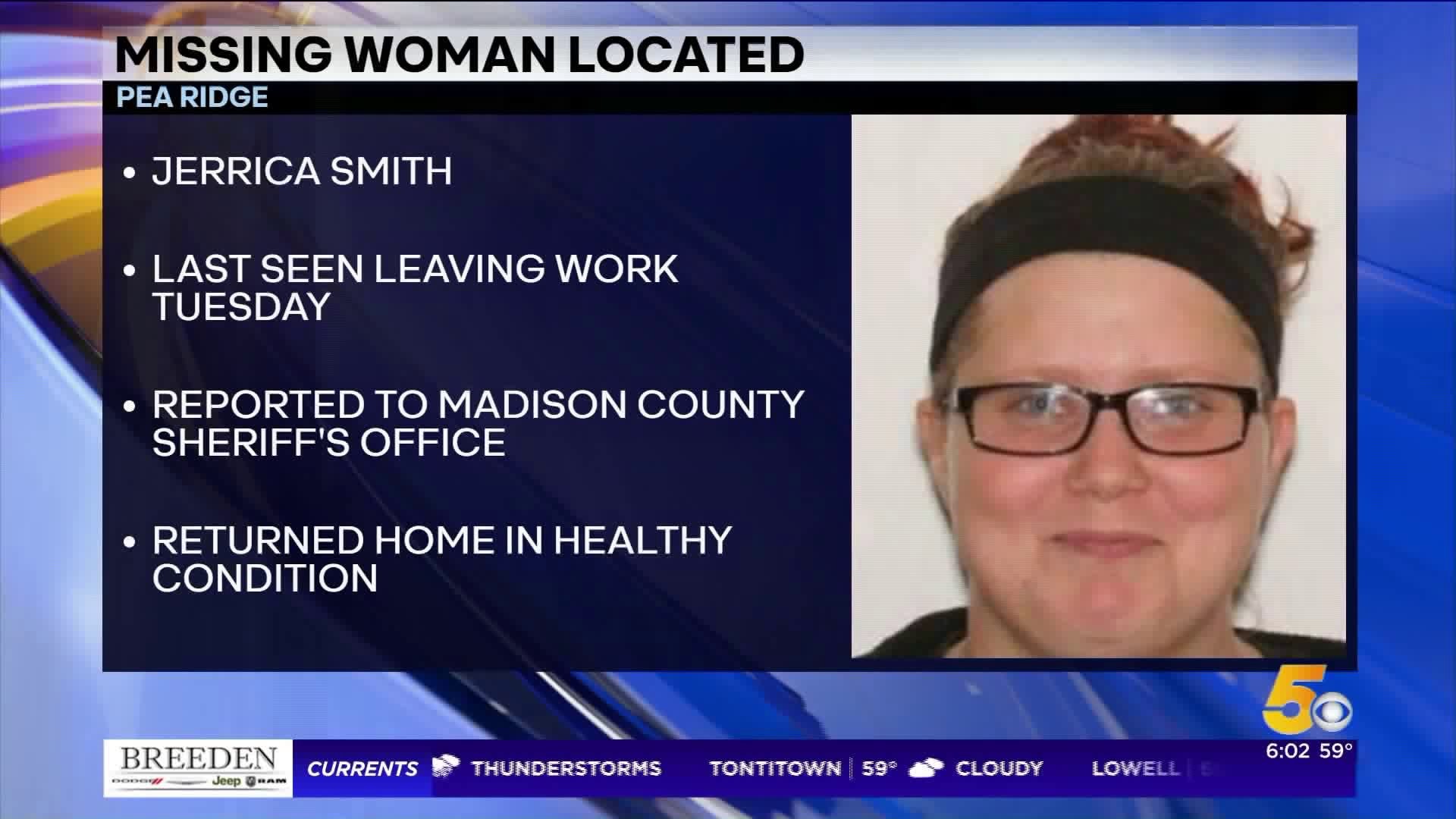 Missing Pea Ridge Woman Found