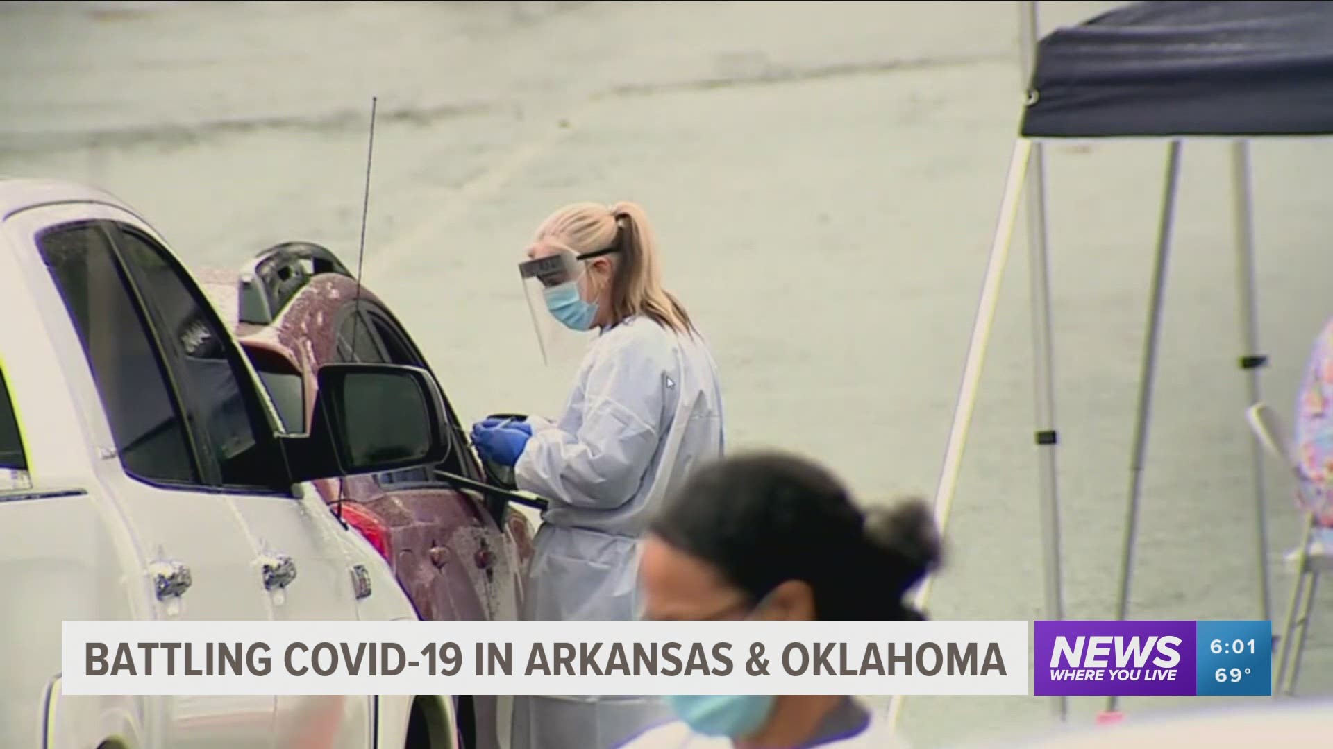 Arkansas reported 1,548 new COVID-19 cases on Thursday and Oklahoma reported 2,101 new cases and 1,055 people hospitalized.