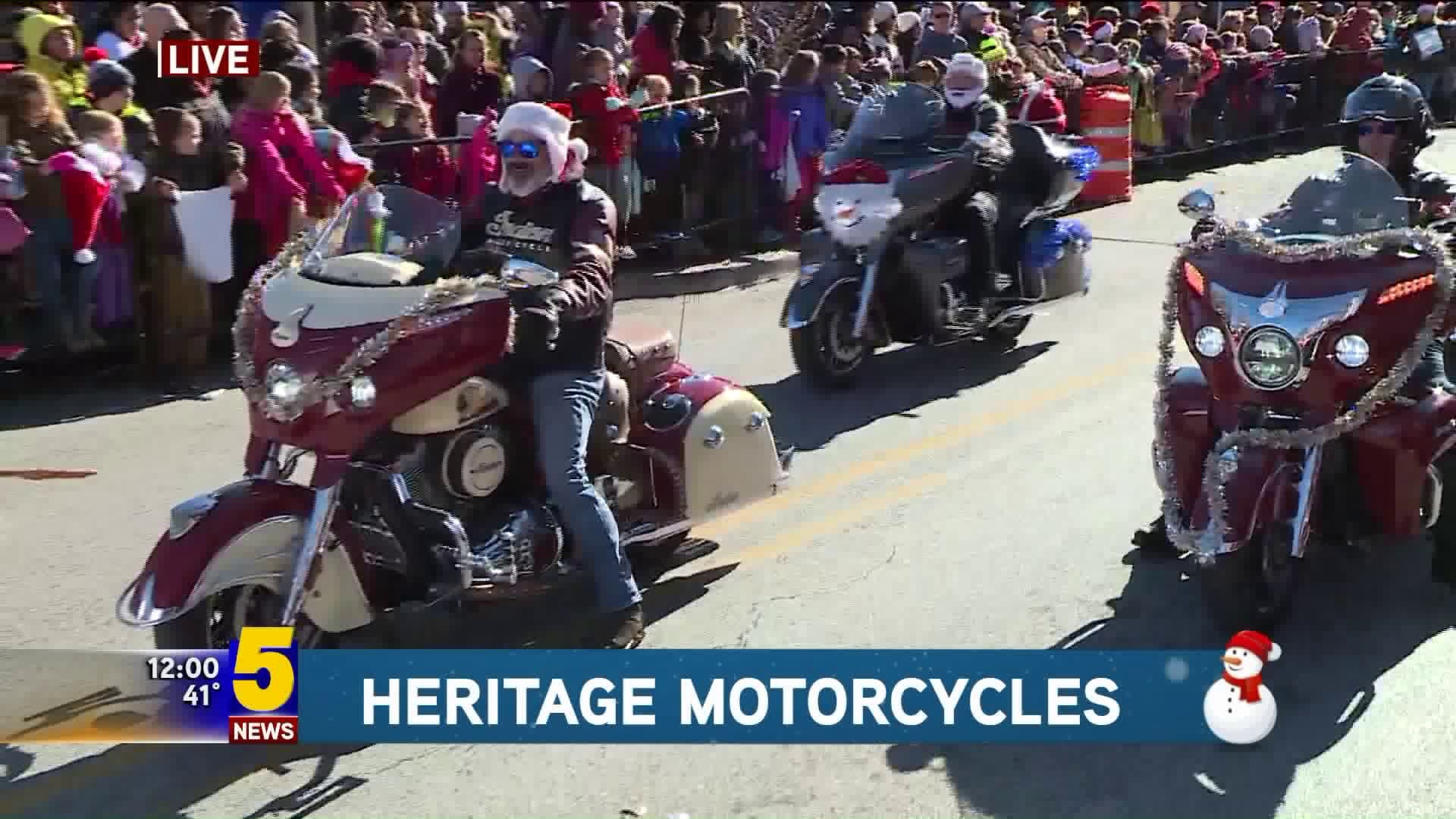 Bentonville Christmas Parade Heritage Motorcycle