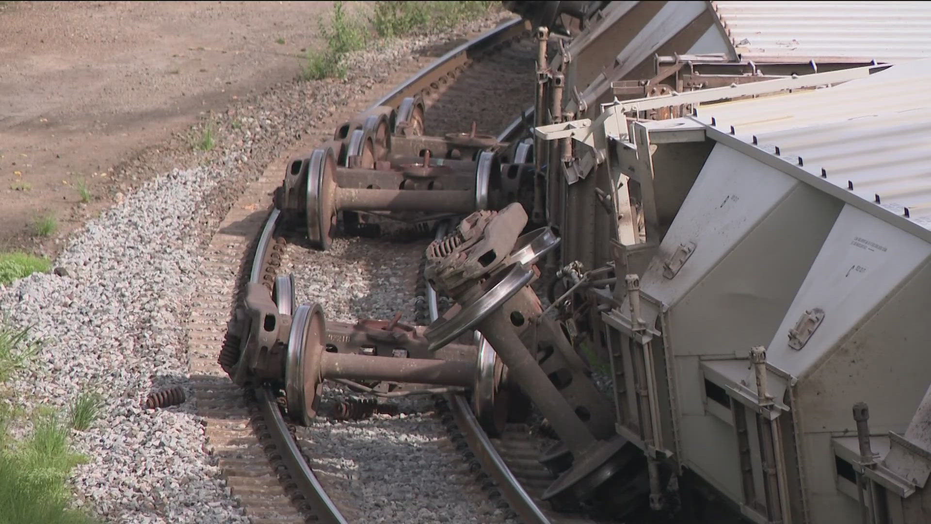 The North Little Rock Fire Department confirmed that 14 train cars were derailed near Doyle Venable and MacArthur Drive.