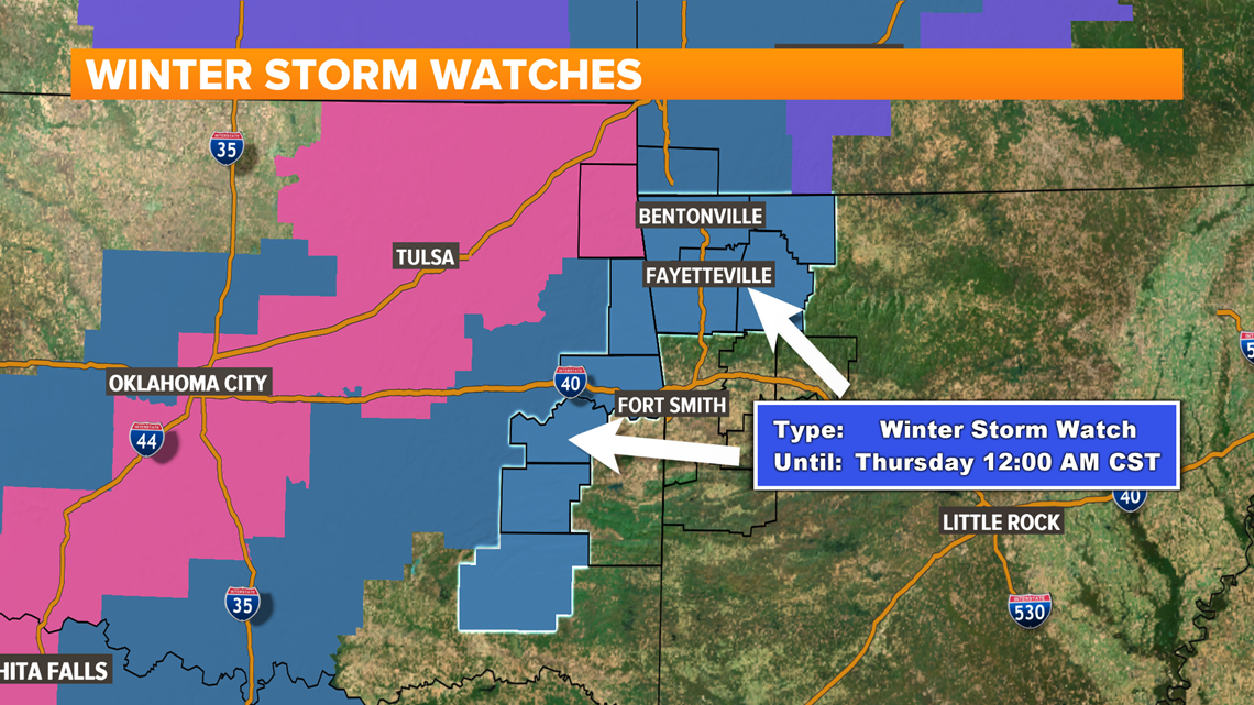 Winter Storm Watch Extended Into Arkansas