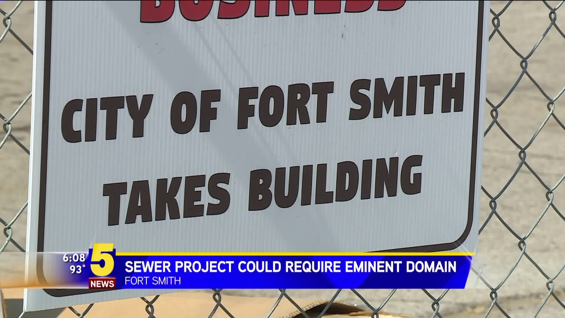 Sewer Project Could Require Eminent Domain