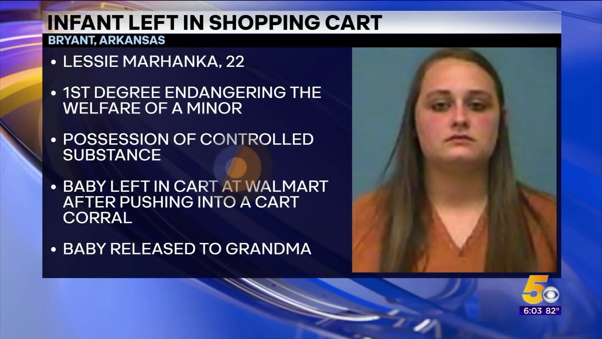 Mother Arrested After Infant Left in Shopping Cart