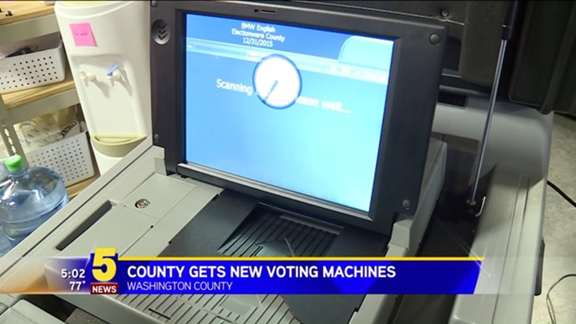 NEW WASHINGTON COUNTY ELECTION MACHINES