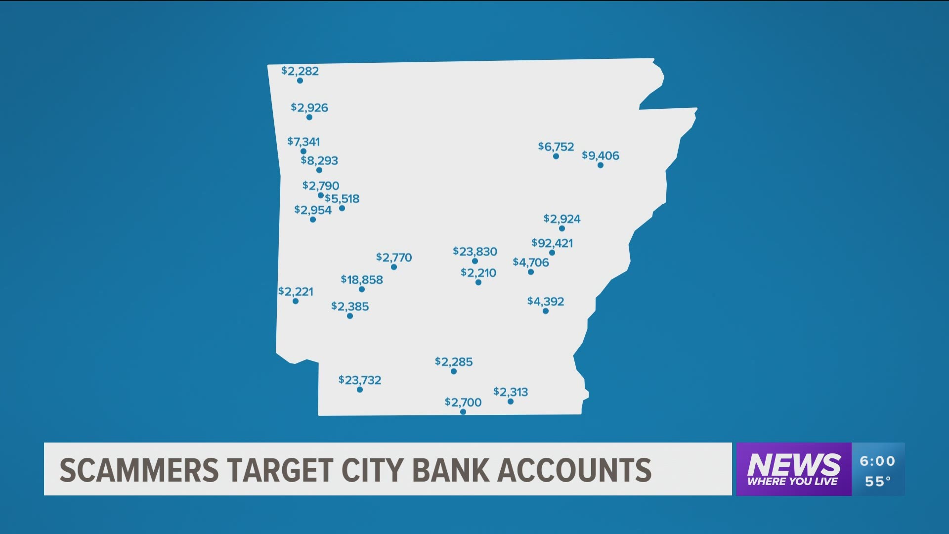 Scammers target bank accounts of Arkansas cities